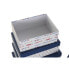 Набор штабелируемых органайзеров DKD Home Decor Морской Белый Тёмно Синий Картон (43,5 x 33,5 x 15,5 cm)