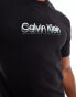 Фото #3 товара Calvin Klein double logo t-shirt in black