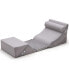 6 Pieces Bed Wedge Pillow Set for Neck Back and Leg Pain Relief-Grey