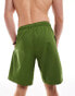 Фото #4 товара ASOS DESIGN swim shorts in long length in green