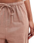 New Look wide leg trousers in light brown