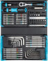 Фото #2 товара Hazet Hazet SmartCase bit set 2200SC-31, 73 pieces (black/blue, 1/4, with reversible ratchet)