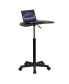 Sit To Stand Mobile Laptop Computer Desk - Portable Rolling Standing Desk