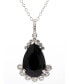 Фото #1 товара Macy's truffle Sapphire (6 ct. t.w.) & White Topaz (5/8 ct. t.w.) 18" Pendant Necklace in Sterling Silver