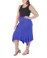 Фото #3 товара Plus Size Knee Length Elastic Waist Skirt
