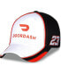 Men's Checkered Flag White, Black Bubba Wallace DoorDash Element Mesh Adjustable Hat