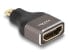Delock HDMI Adapter Micro-D Stecker zu A Buchse 8K 60 Hz grau Metall - Adapter