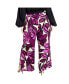 ფოტო #2 პროდუქტის Plus Size Fiesta Print Pant