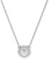 ფოტო #4 პროდუქტის Silver-Tone Constella Crystal Pendant Necklace, 14-7/8" + 3" extender