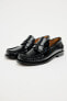 Flat leather loafers