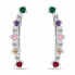 Matching long earrings with colored zircons EA1107WRBW