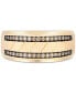 Фото #2 товара Men's Black Diamond Double Row Band (1/3 ct. t.w.) in 10k Gold (Also in Light Brown Diamond)