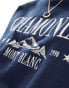 Фото #2 товара Miss Selfridge embroidered Chamonix oversized ski sweat in navy