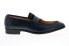 Фото #1 товара Carrucci KS478-120SC Mens Blue Leather Loafers & Slip Ons Penny Shoes