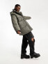 Фото #7 товара Weekday Attila padded parka with utility pockets in grey