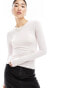 Фото #1 товара Weekday slim fit long sleeve t-shirt in light pink