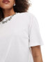 Pieces oversized t-shirt in white