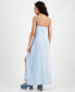 ფოტო #2 პროდუქტის Women's Cruz Floral-Print Slit-Front V-Neck Denim Maxi Dress