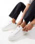 Фото #1 товара Tommy Jeans clean platform trainers in white and black