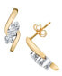ფოტო #1 პროდუქტის Diamond (1/3 ct. t.w.) Earrings in 14k Yellow and White Gold