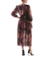 Women's V-Neck Long-Sleeve Maxi Dress