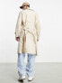 Фото #2 товара Bershka trench coat in stone