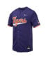 Men's Purple Clemson Tigers Replica Full-Button Baseball Jersey