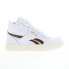 Reebok Court Advance Bold High Womens White Lifestyle Sneakers Shoes