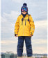 Big Boys Two Piece Technical Snowsuit Yellow And Navy