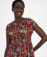 ფოტო #3 პროდუქტის Women's Smocked Poppy-Print Sleeveless Top