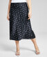 ფოტო #3 პროდუქტის Woman's Floral-Print Satin Midi Skirt, Created for Macy's