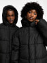 Фото #7 товара COLLUSION Unisex maxi puffer jacket with hood in black