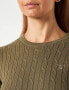 GANT Women's Stretch Cotton Cable C-Neck Pullover