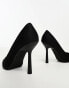 Glamorous Wide Fit pointed high heeled court shoes in black