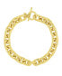 ფოტო #1 პროდუქტის Silver-Plated or 18K Gold-Plated Oval Chain Toggle Bracelet