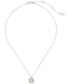 Фото #2 товара Silver-Tone Cubic Zirconia Poppy Mini Pendant Necklace, 16"+ 3" extender