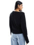 Фото #7 товара Stradivarius STR slouchy v neck top in black