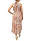 Фото #2 товара Women's Floral Lace Sequin Sleeveless Dress