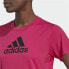 Women’s Short Sleeve T-Shirt Adidas Designed 2 Move Logo Fuchsia