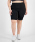 ფოტო #1 პროდუქტის Plus Size Essentials High Waist Bike Shorts, Created for Macy's