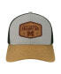 Фото #4 товара Men's Heather Gray, Tan Michigan Wolverines College Football Playoff 2023 National Champions Mid-Pro Leather Trucker Adjustable Hat