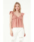 ფოტო #5 პროდუქტის Women's Sweet Heart Neck Raw Edge Top