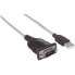 Фото #4 товара Manhattan USB-A to Serial Converter cable - 45cm - Male to Male - Serial/RS232/COM/DB9 - Prolific PL-2303RA Chip - Equivalent to ICUSB232V2 - Black/Silver cable - Three Year Warranty - Polybag - Black - Transparent - 0.45 m - USB A - Serial/COM/RS232/DB9 - Male - M