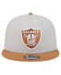 Фото #3 товара Men's Stone/Brown Las Vegas Raiders Two-Tone Color Pack 9FIFTY Snapback Hat