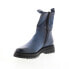 Фото #7 товара Miz Mooz Fennel P94204 Womens Blue Leather Slip On Chelsea Boots