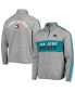 Men's Heathered Gray San Jose Sharks Mario Quarter-Zip Jacket