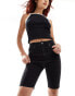 Фото #1 товара DTT skinny denim shorts in washed black