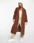 Фото #2 товара Pull&Bear Exclusive oversized tailored coat in brown