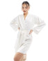 Фото #4 товара Loungeable Bride satin kimono in ivory