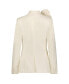 ფოტო #6 პროდუქტის Women's Classic Flower Detail Crepe Blazer Jacket